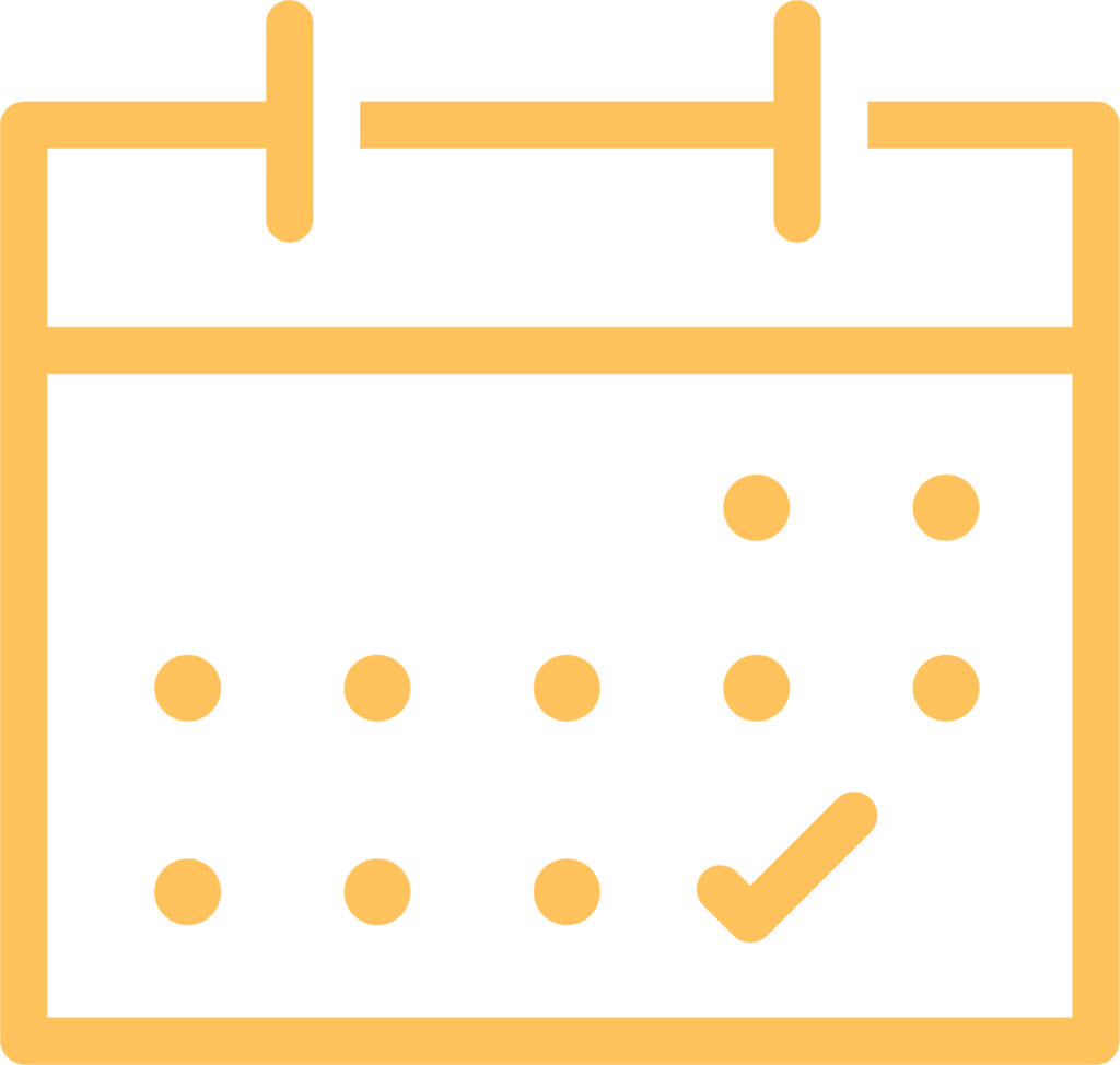Calendar icon representing booking an appointment.