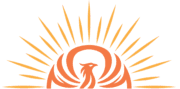 Above & Beyond Acupuncture logo featuring a rising phoenix with sunburst rays — acupuncture clinic in Scottsdale, AZ