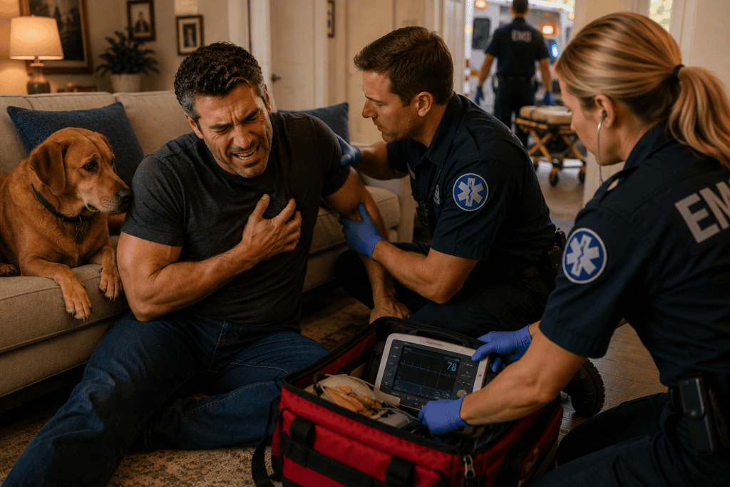 Person experiencing a medical emergency situation that requires immediate emergency care rather than acupuncture treatment.