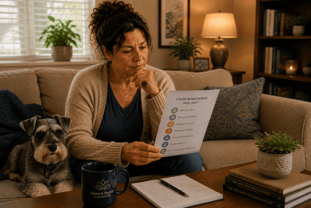 Person considering acupuncture treatment for a chronic condition that has not fully responded to standard care.